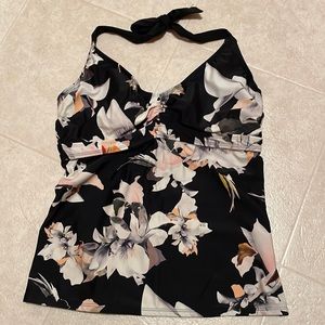 Athleta floral tankini 34 D/DD